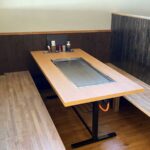 店舗に設置されたお好み焼きテーブル・鉄板テーブル